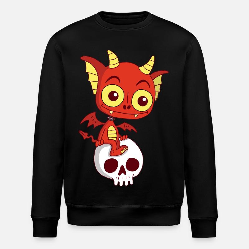 Kleiner Dämon rastet - Stanley/Stella Unisex Bio-Sweatshirt ROLLER - Schwarz