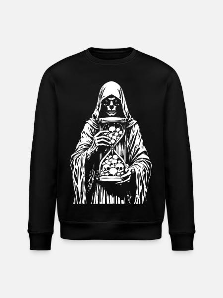 Grim Reaper with Skulls - Stanley/Stella ROLLER Unisex Organic Sweatshirt - black