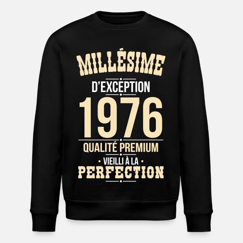 1976 – Millésime d’exception – Qualité premium - Sweat bio ROLLER Stanley/Stella Unisexe - noir