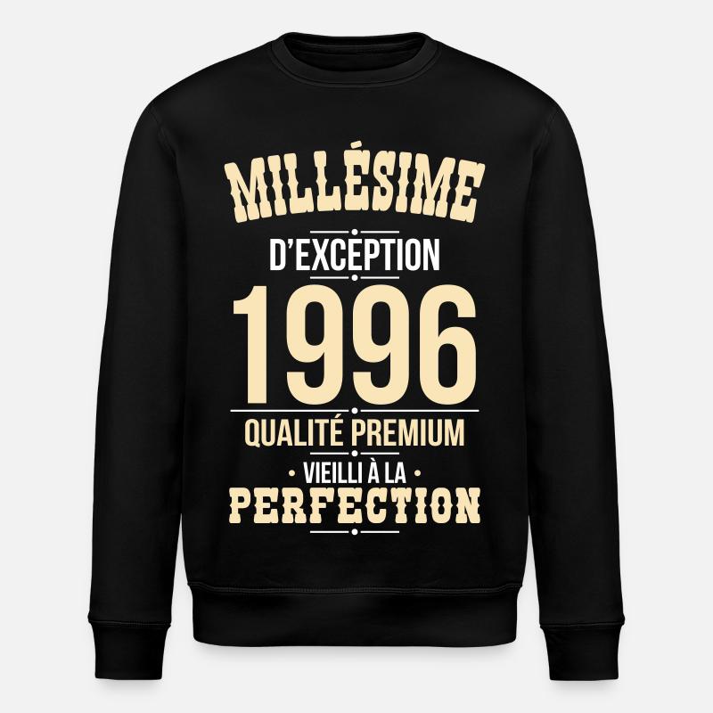 1996 – Millésime d’exception – Qualité premium - Sweat bio ROLLER Stanley/Stella Unisexe - noir