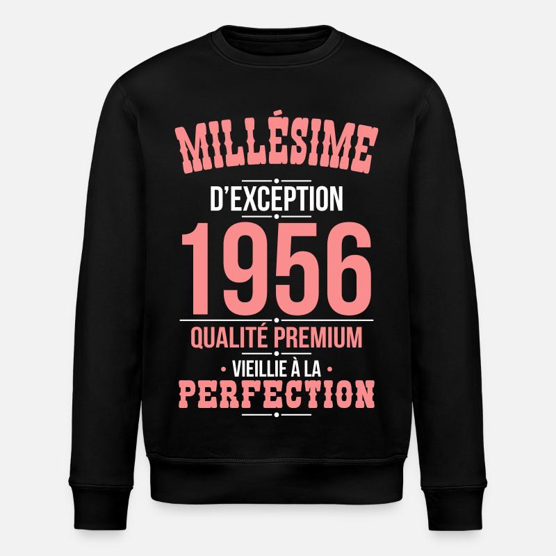 1956 – Millésime d’exception – Qualité premium - Sweat bio ROLLER Stanley/Stella Unisexe - noir