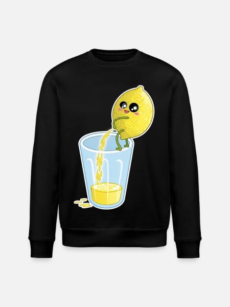 Lemon Makes Juice – Funny Cartoon - Stanley/Stella ROLLER Unisex Organic Sweatshirt - black