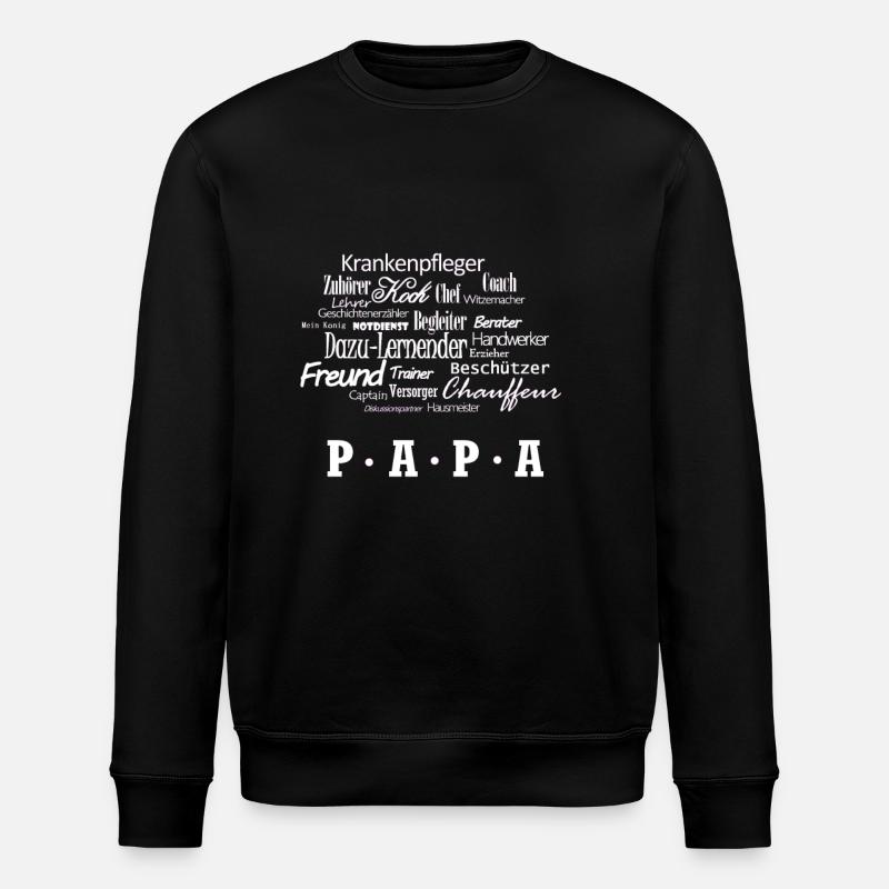 Papa - Stanley/Stella Unisex Bio-Sweatshirt ROLLER - Schwarz