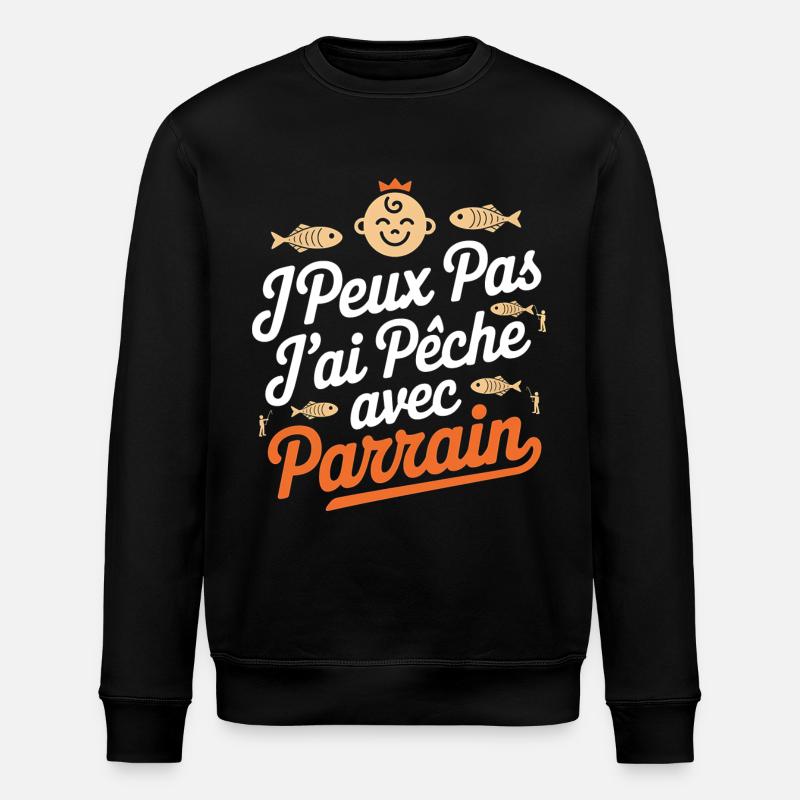 Pêcheur et Parrain - Sweat bio ROLLER Stanley/Stella Unisexe - noir