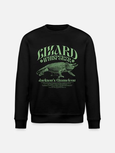 Jackson's Chameleon Lizard Whisperer - Stanley/Stella ROLLER Unisex Organic Sweatshirt - black