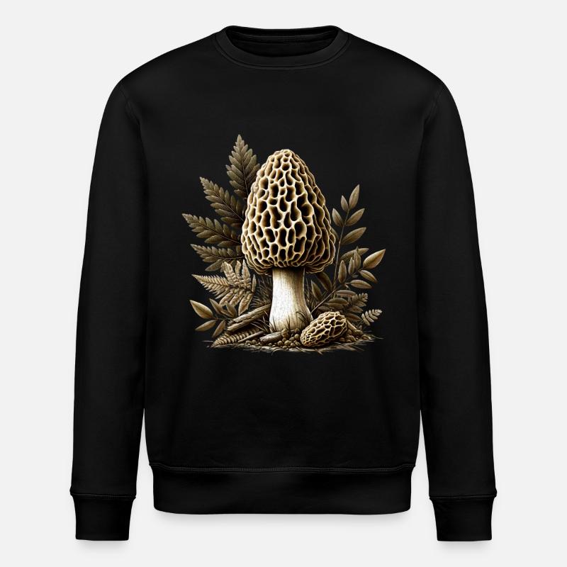 Morille commune - Sweat bio ROLLER Stanley/Stella Unisexe - noir