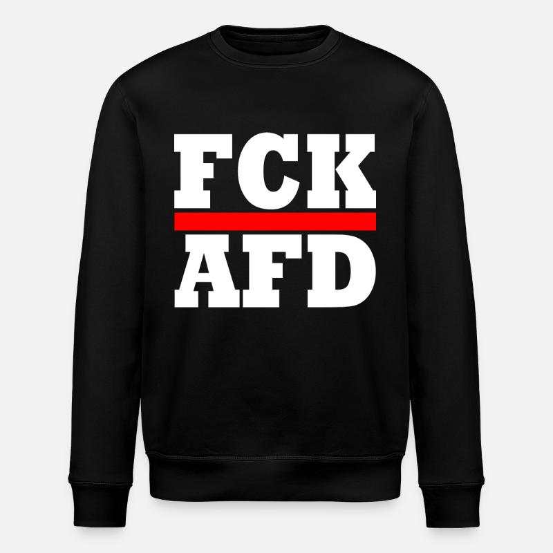 Fck afd - Stanley/Stella ROLLER Unisex Organic Sweatshirt - black