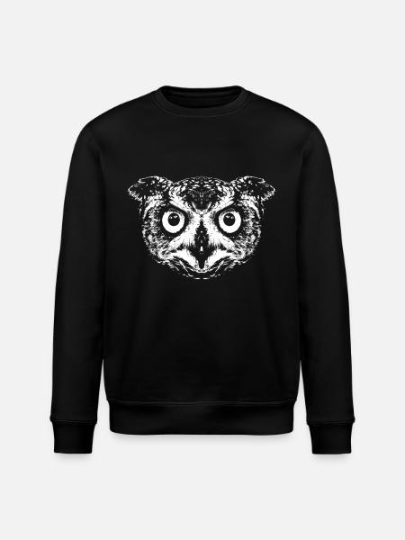 Owl / Eagle Owl / Owl - Stanley/Stella ROLLER Unisex Organic Sweatshirt - black