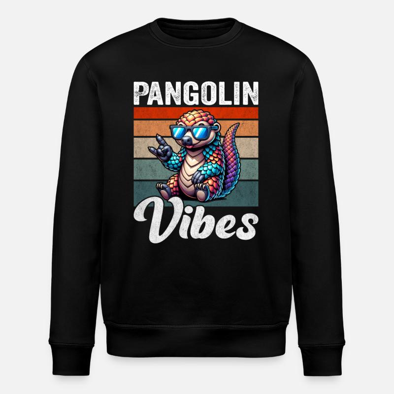 Pangolin Vibes Conservationniste Pangolin Fan - Sweat bio ROLLER Stanley/Stella Unisexe - noir