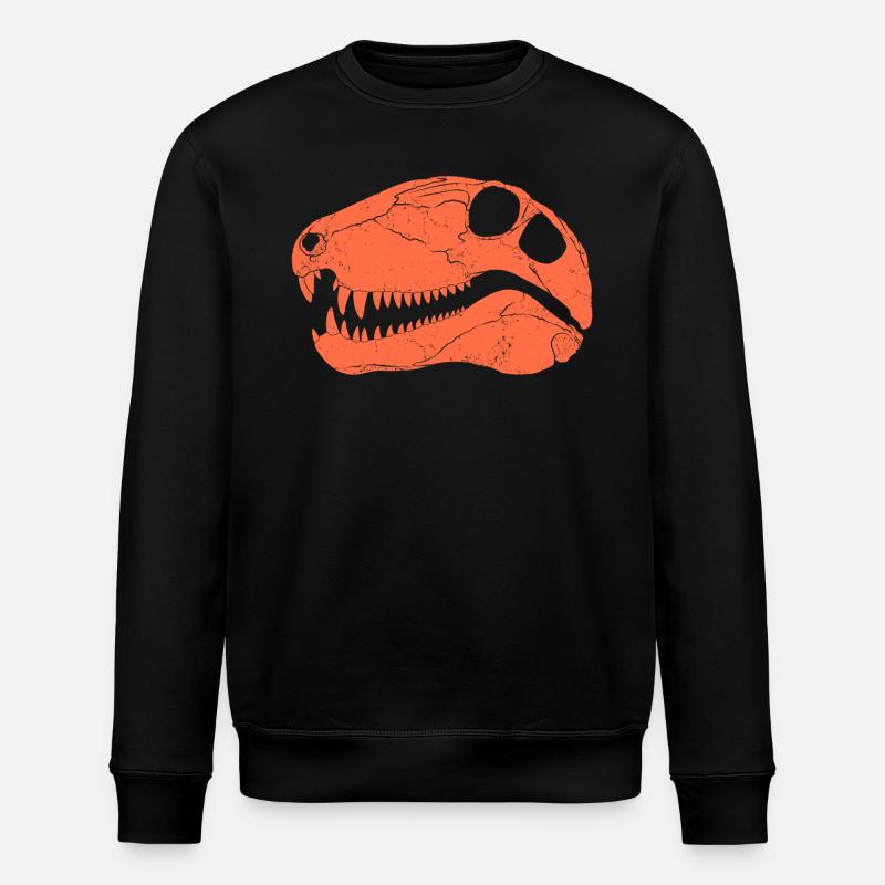 Crâne fossile de dimétrodon - Sweat bio ROLLER Stanley/Stella Unisexe - noir
