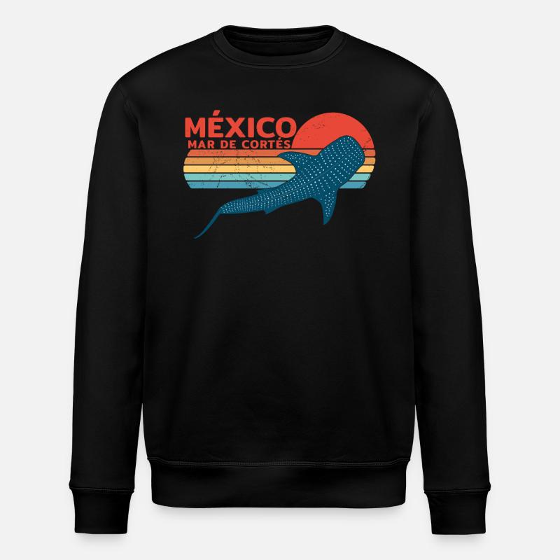 Mexiko Walhai - Stanley/Stella Unisex Bio-Sweatshirt ROLLER - Schwarz