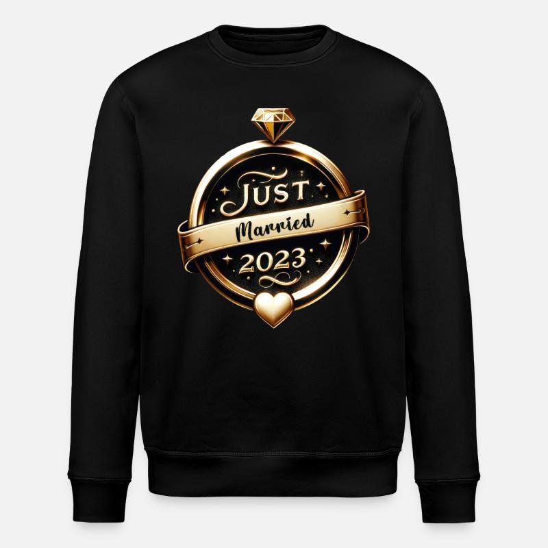 Commémorative nuptiale d’or - Sweat bio ROLLER Stanley/Stella Unisexe - noir