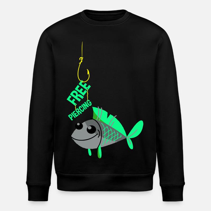Free piercing - Stanley/Stella ROLLER Unisex Organic Sweatshirt - black