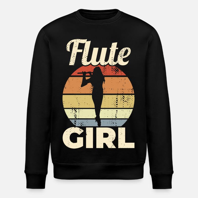 Drôle De Flûte Fille - Sweat bio ROLLER Stanley/Stella Unisexe - noir