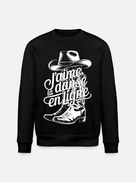 Cowboy boot and flowing lettering - Stanley/Stella ROLLER Unisex Organic Sweatshirt - black