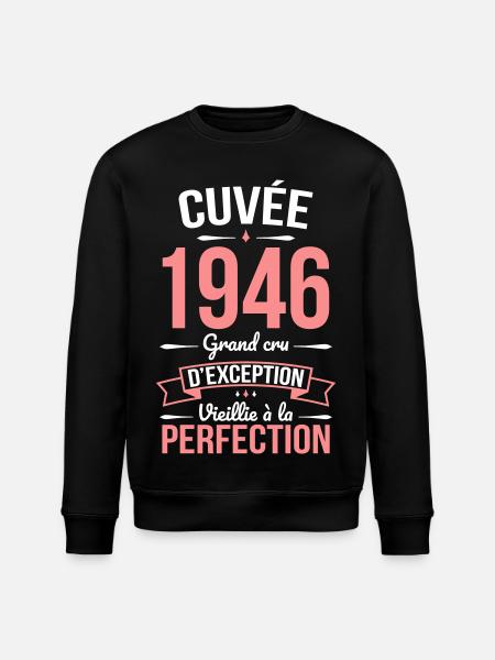 1946 Cuvée – Perfekt gereift - Stanley/Stella Unisex Bio-Sweatshirt ROLLER - Schwarz