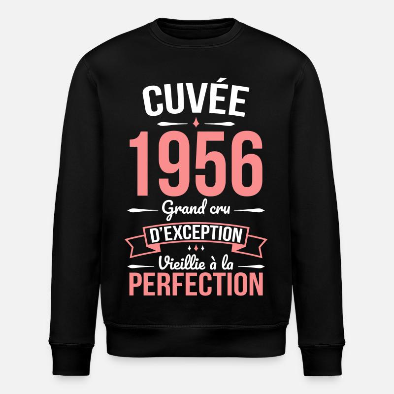 1956 Cuvée – Aged to perfection - Stanley/Stella ROLLER Unisex Organic Sweatshirt - black