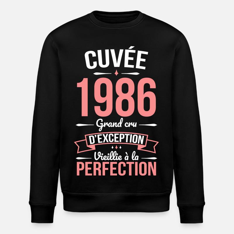 1986 – Perfekt gereift - Stanley/Stella Unisex Bio-Sweatshirt ROLLER - Schwarz
