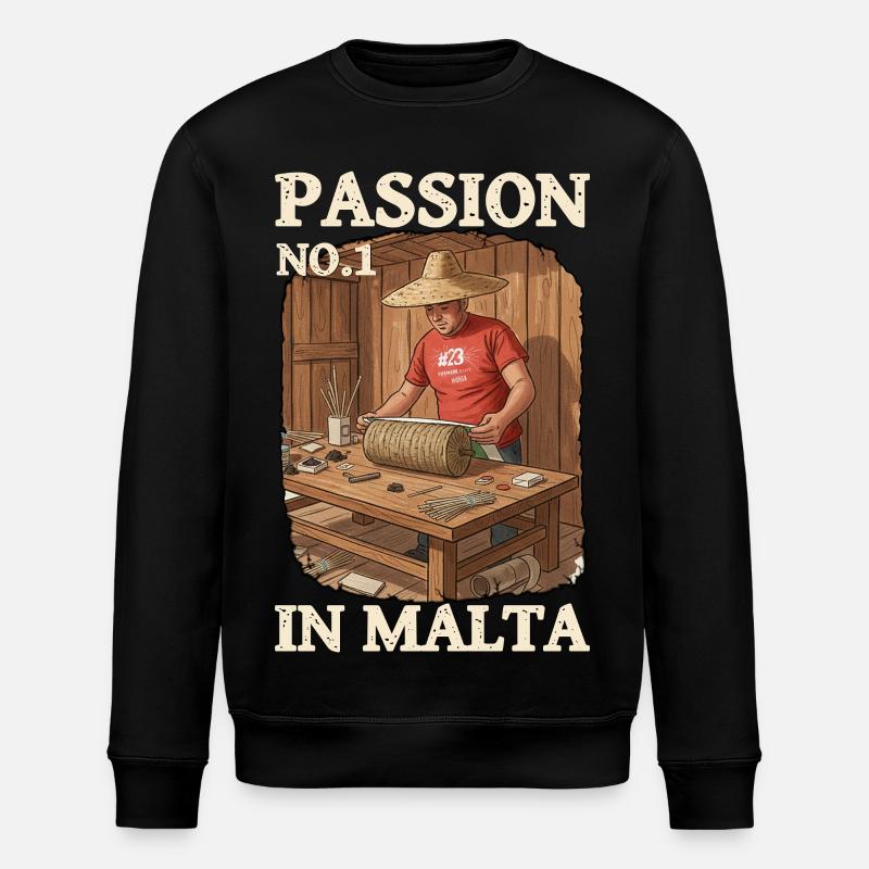 Malta Pyro Passion - Stanley/Stella Unisex Bio-Sweatshirt ROLLER - Schwarz