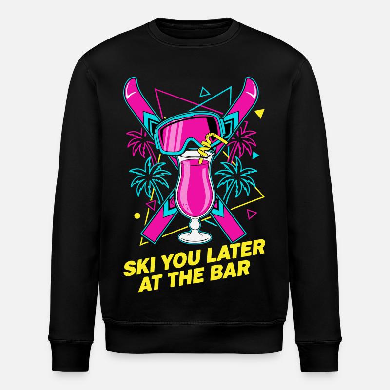 Skiez-vous plus tard au bar - Sweat bio ROLLER Stanley/Stella Unisexe - noir