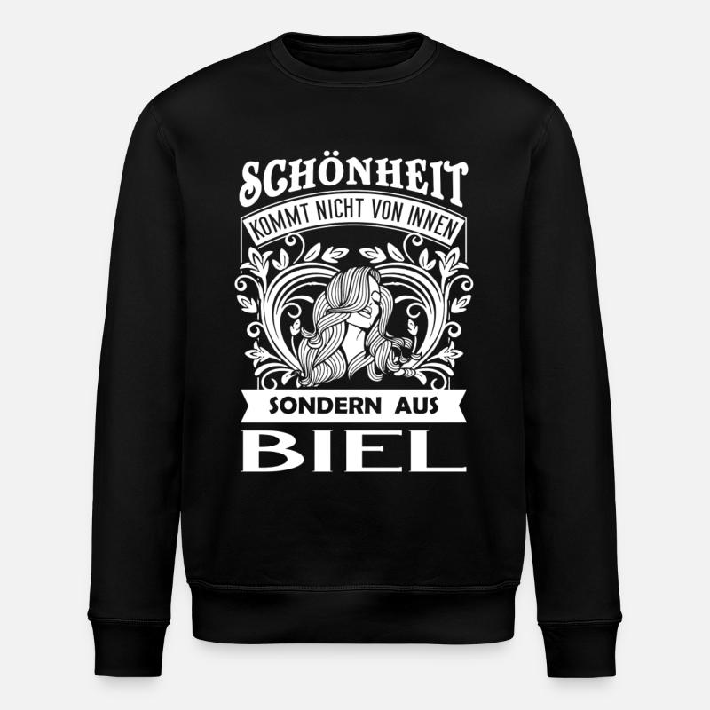 Beauté vient de Biel/Bienne - CH - Sweat bio ROLLER Stanley/Stella Unisexe - noir