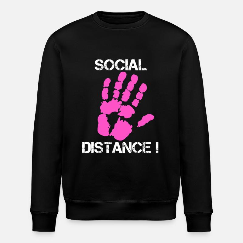 Social Distance - Stanley/Stella Unisex Bio-Sweatshirt ROLLER - Schwarz