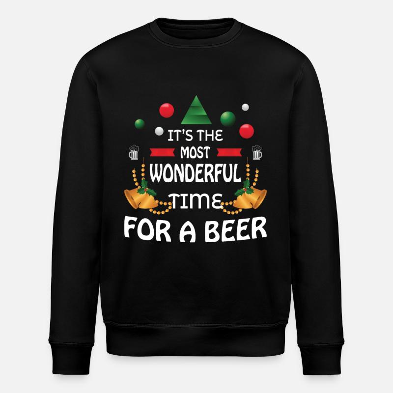 Bière de Noël - Sweat bio ROLLER Stanley/Stella Unisexe - noir