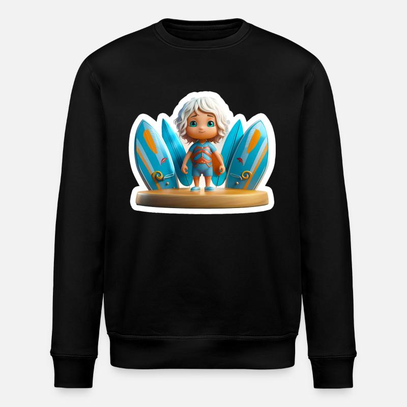 Keep on surfing - Stanley/Stella ROLLER Unisex Organic Sweatshirt - black