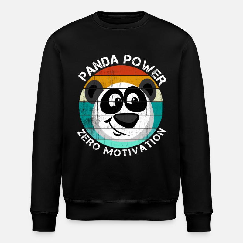 Panda Power Zero Motivation - Stanley/Stella Unisex Bio-Sweatshirt ROLLER - Schwarz