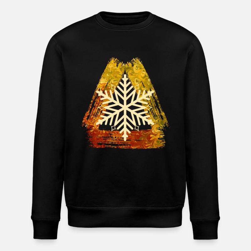 Snowflake E 99 - Stanley/Stella ROLLER Unisex Organic Sweatshirt - black