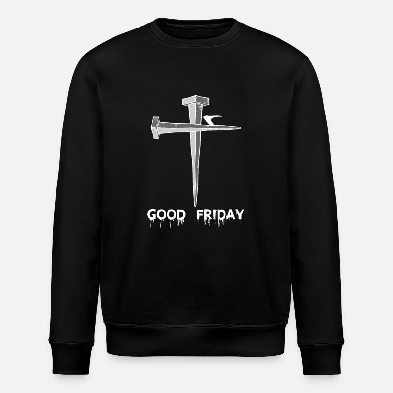 Friday - Jesus - Stanley/Stella ROLLER Unisex Organic Sweatshirt - black