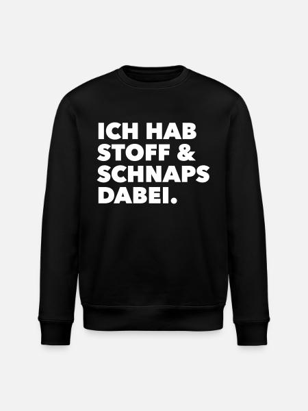 stoff & schnaps - Stanley/Stella Unisex Bio-Sweatshirt ROLLER - Schwarz