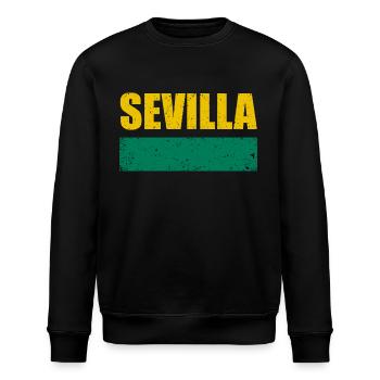 Sevilla Vintage - Stanley/Stella Unisex Bio-Sweatshirt ROLLER - Schwarz - Vorne - Nik (191cm)