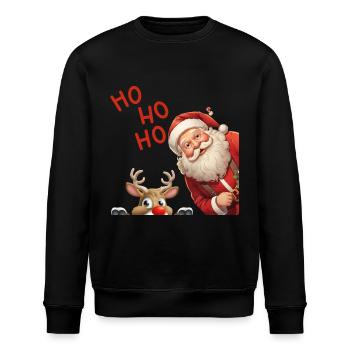 ho ho ho Santa Claus - Sweat bio ROLLER Stanley/Stella Unisexe - noir - Devant - Nik (191cm)
