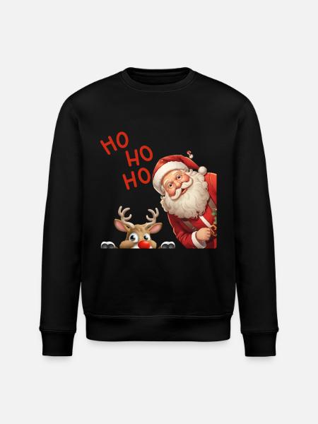 ho ho ho Santa Claus - Stanley/Stella ROLLER Unisex Organic Sweatshirt - black