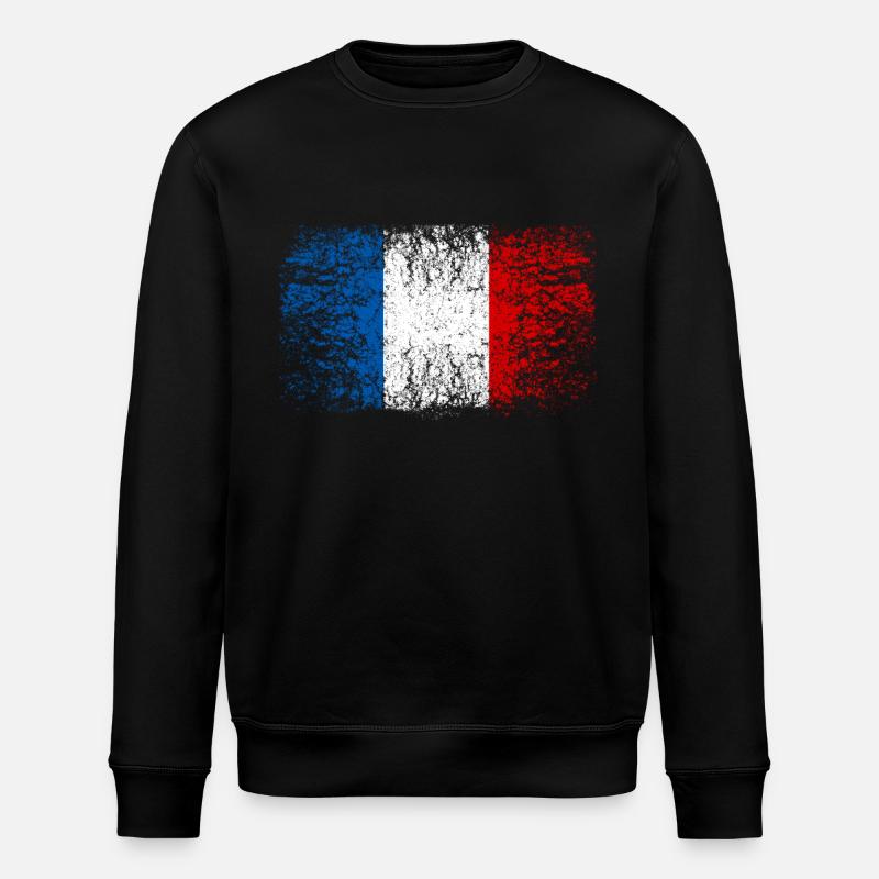 Frankreich 002 AllroundDesigns - Stanley/Stella Unisex Bio-Sweatshirt ROLLER - Schwarz