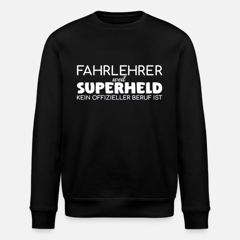 Instructeur de conduite Superhero Auto-école - Sweat bio ROLLER Stanley/Stella Unisexe - noir
