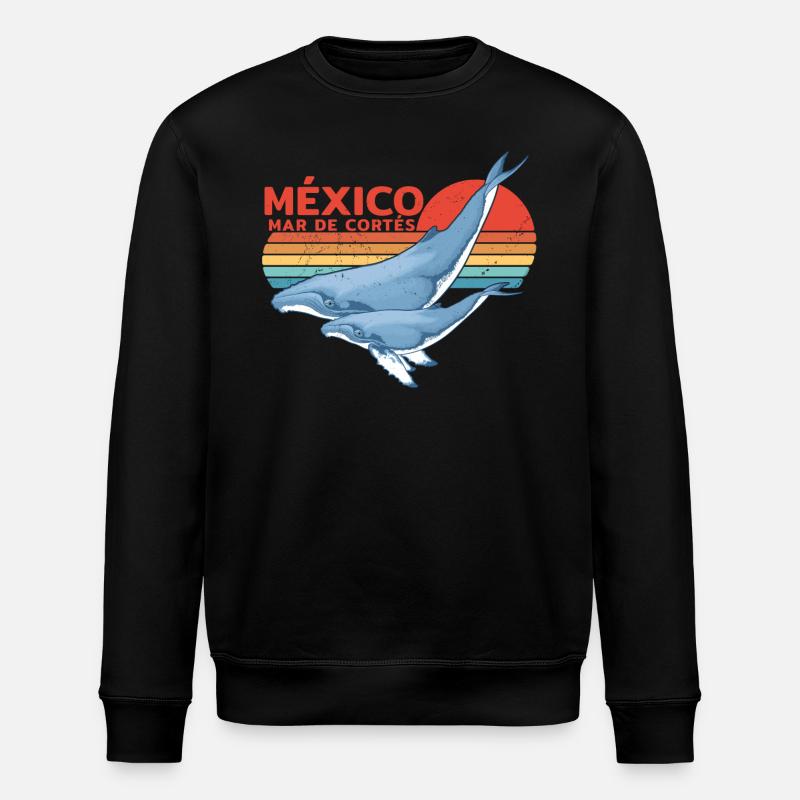 Buckelwale Mexiko - Stanley/Stella Unisex Bio-Sweatshirt ROLLER - Schwarz
