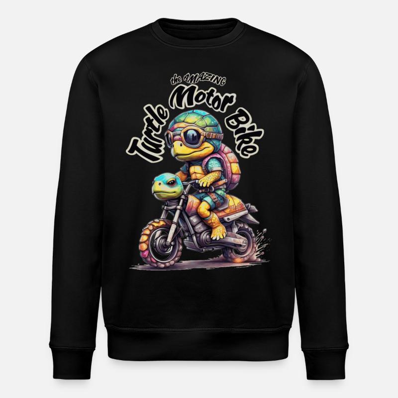 Biker-Schildkröte - 2 - Stanley/Stella Unisex Bio-Sweatshirt ROLLER - Schwarz