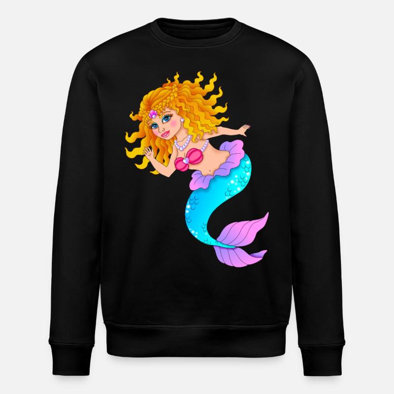 Meerjungfrau - Stanley/Stella Unisex Bio-Sweatshirt ROLLER - Schwarz