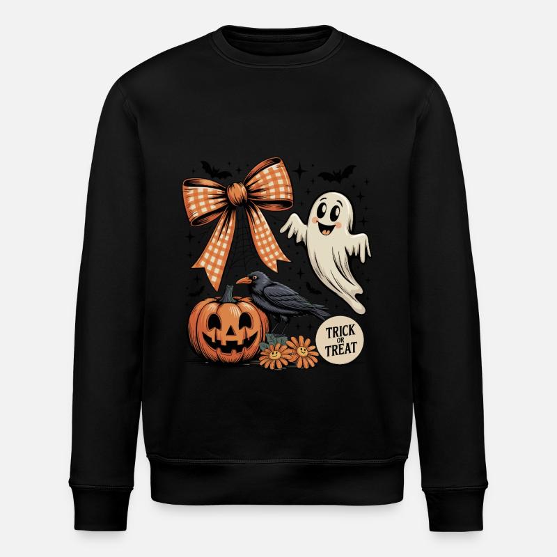 Halloween Ghost - Stanley/Stella ROLLER Unisex Organic Sweatshirt - black