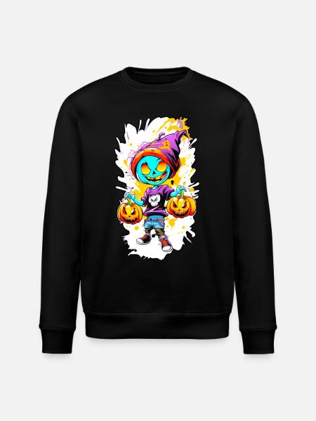 Jack o Lantern 02 - Stanley/Stella Unisex Bio-Sweatshirt ROLLER - Schwarz