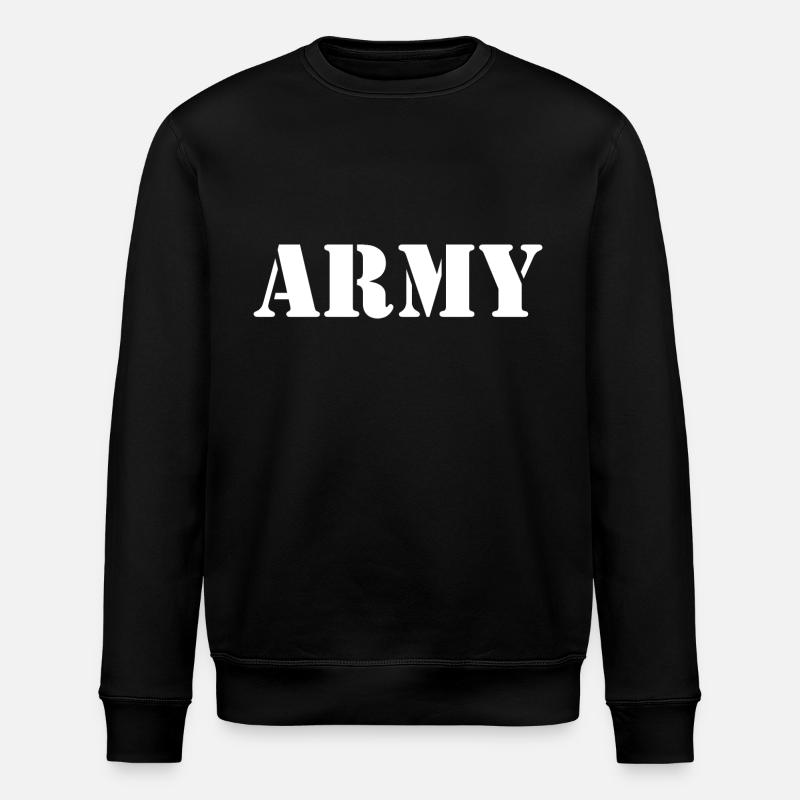 Army - Stanley/Stella ROLLER Unisex Organic Sweatshirt - black