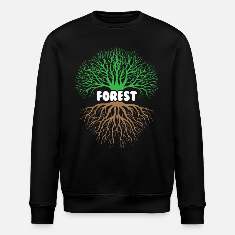 Save Forest Environmental Lover - Stanley/Stella ROLLER Unisex Organic Sweatshirt - black