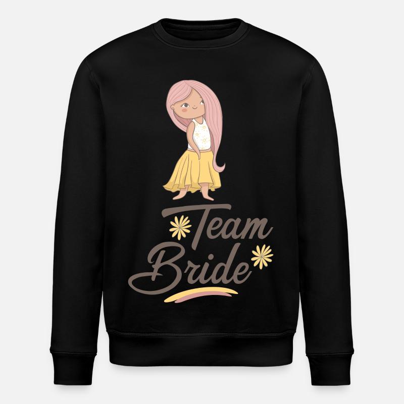 Team Bride - Stanley/Stella ROLLER Unisex Organic Sweatshirt - black