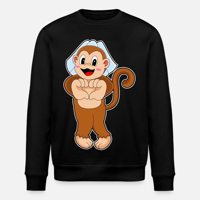 Monkey Bridal Veil Wedding - Stanley/Stella ROLLER Unisex Organic Sweatshirt - black