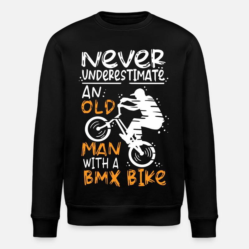 Alter BMX Fahrer - Stanley/Stella Unisex Bio-Sweatshirt ROLLER - Schwarz