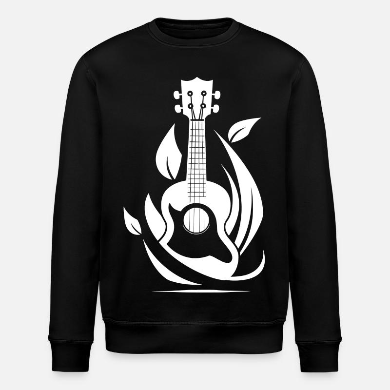 Ukulele Graphics - Stanley/Stella ROLLER Unisex Organic Sweatshirt - black