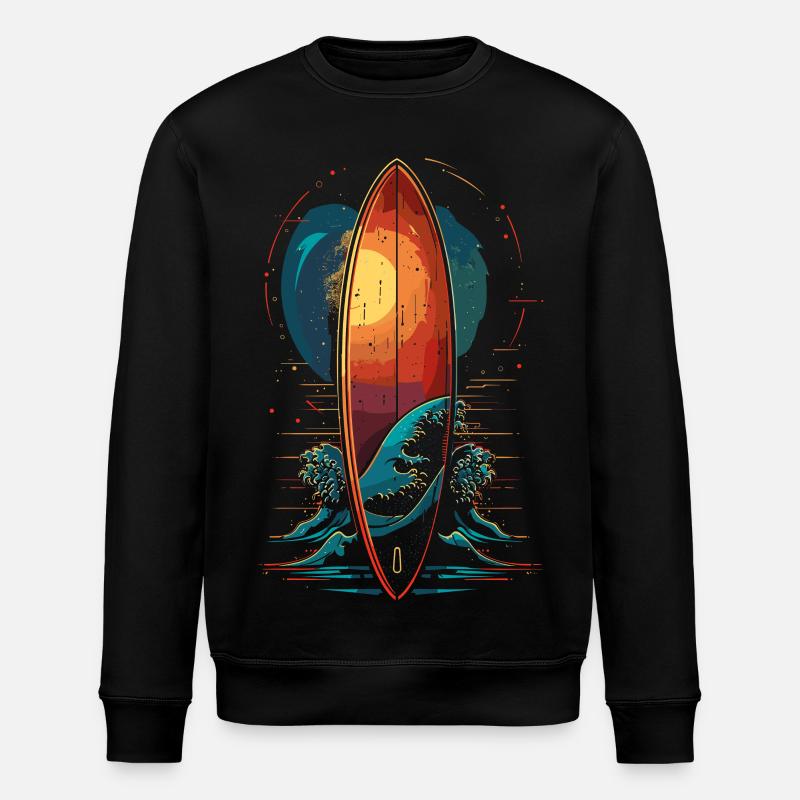 Planche de surf - Sweat bio ROLLER Stanley/Stella Unisexe - noir