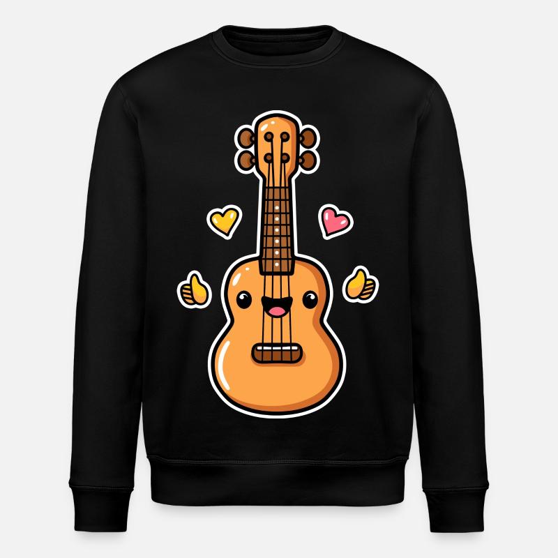 Ukulele Cartoon-Stil - Stanley/Stella Unisex Bio-Sweatshirt ROLLER - Schwarz